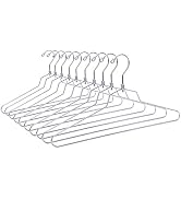 16" Quality Metal Hangers, 30-Pack, Swivel Hook, Stainless Steel Heavy Duty Wire Clothes Hangers,...