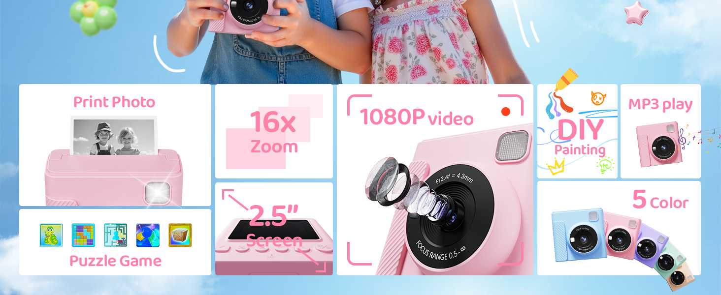 Kids Camera Instant Print