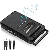 Gracioso Cassette Player Converter, Portable Cassette to MP3 Music via U Disk/SD Card or PC, Reco...