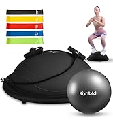 kisnbld Half Balance Ball Trainer, Inflatable Half Exercise Ball Balance Trainer with Pilates Bal...
