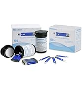 Stondon Blood Glucose Test Strips, 100 Counts Test Strips for Diabetes + 100 Counts Blood Lancets...