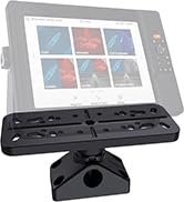 Fish Finder Mount Base, 360° Rotating Universal Boat Electronics Holder, Marine-Grade Composite R...