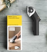 HOTO EdgeFlow Cordless Electric Scissors, Titanium Blade &amp; LED Display, Rechargeable Cardboard Bo...