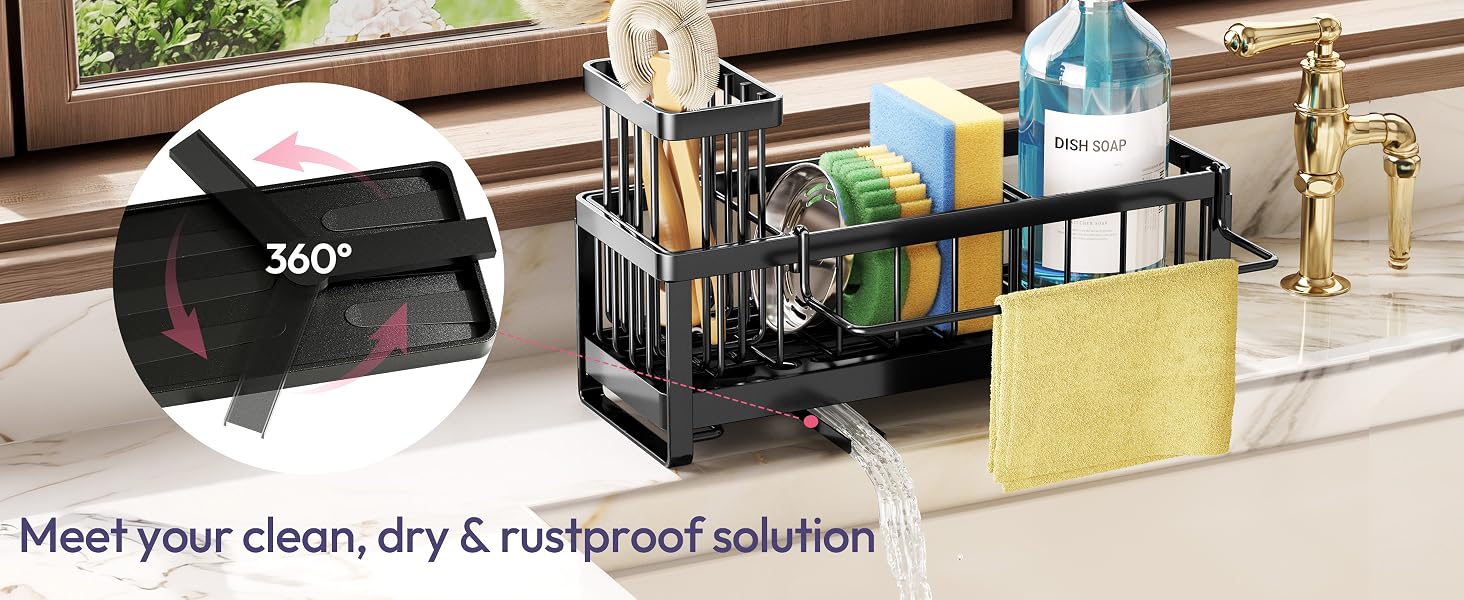 Sponge Holder for Kitchen Sink Kitchen Sink Caddy Organzier