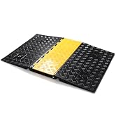 Yescom ADA Threshold Ramp for Wheelchair &amp; Scooter, 5-Channel Rubber Cable Protector 110,000 Lbs ...