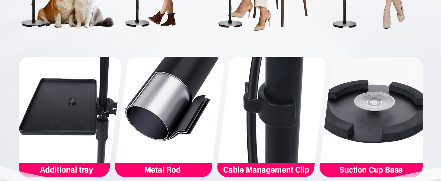 Height Adjustable Floor Blower Stand Holder Larger Clamp Countertop Blow Dryer Stand