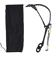 Saxophone Shoulder Harness Adjustable Sax Double Shoulder Neck Strap with Metal Snap Hook for Ele...