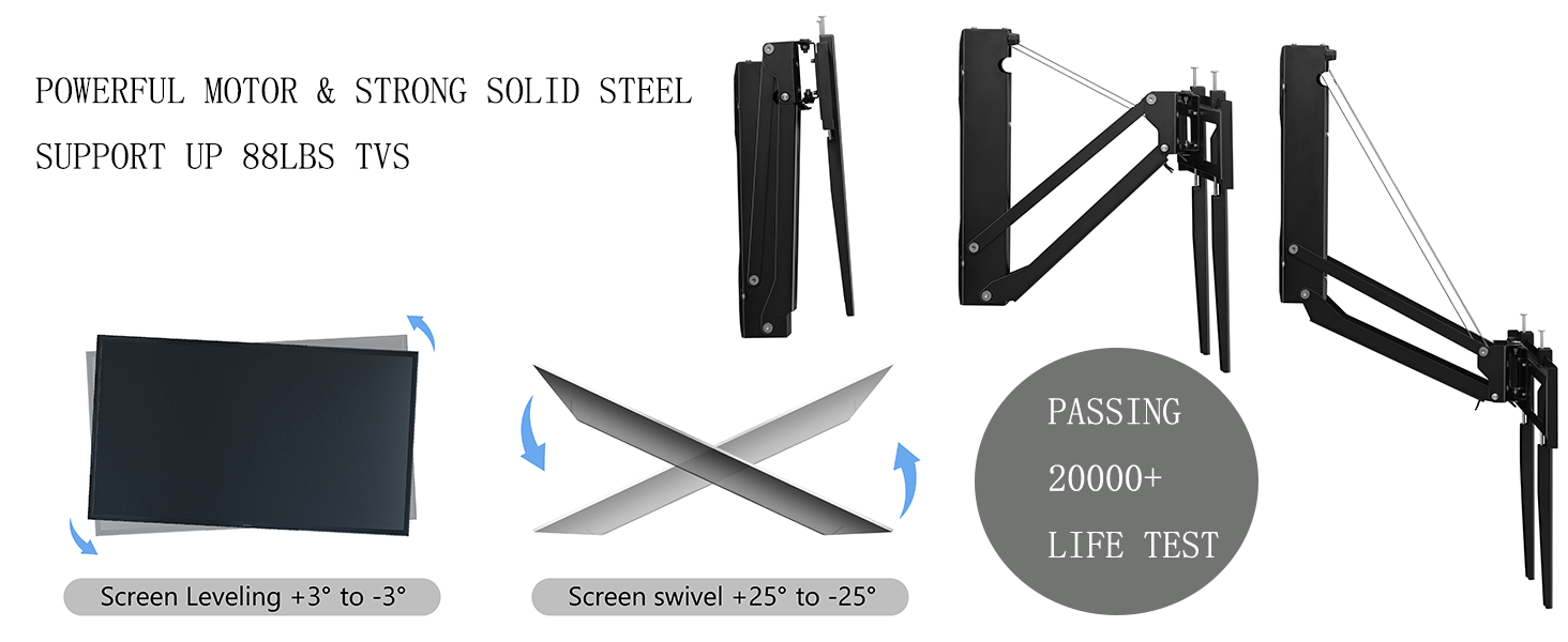 pull down tv mount