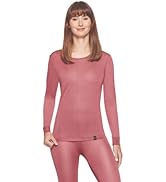 Terramar Women's 100% Silk Thermasilk Pointelle Scoop Shirt Baselayer leggings under armor gear