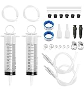 VKQTS 2 Pack Brake Bleeder Kit,Brake Fluid Bleeder Kit with Brakes Bleeders Hose One Way Check Va...