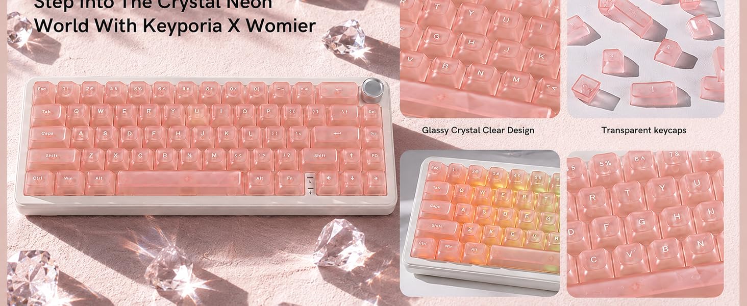 Keyporia X Womier Crystal Clear Keycaps