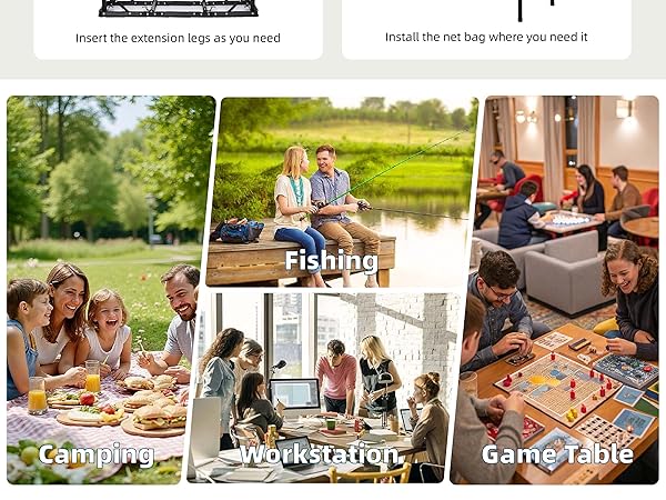 Tri-fold camping table