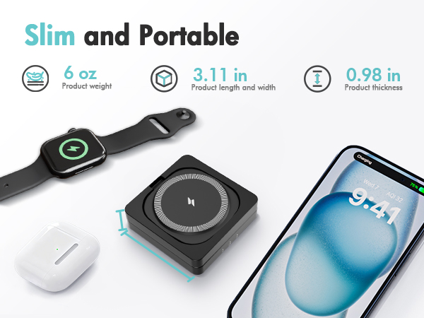 3 in one magnetic wireless charger iphone