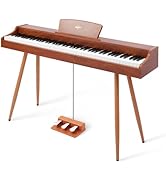AiJoy Digital Piano 88-Key Hammer-action Weighted Keyboard, Full Size Wooden Electric Piano for B...