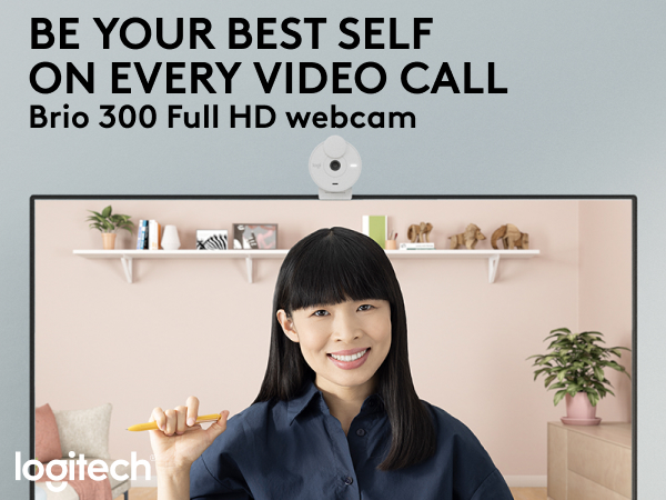 brio 300 full hd webcam off-white