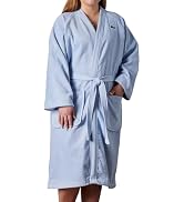 Lacoste Classic Pique Bath Robe, 100% Soft Cotton Terry, Unisex Adult Bathrobe, Absorbent &amp; Quick...
