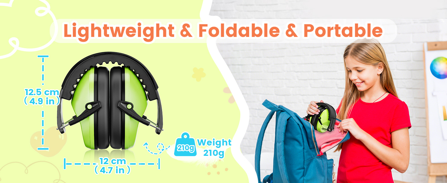 Dr.meter Ear Muffs for Noise Reduction: 27.4SNR Noise Cancelling Headphones for Kids Adults