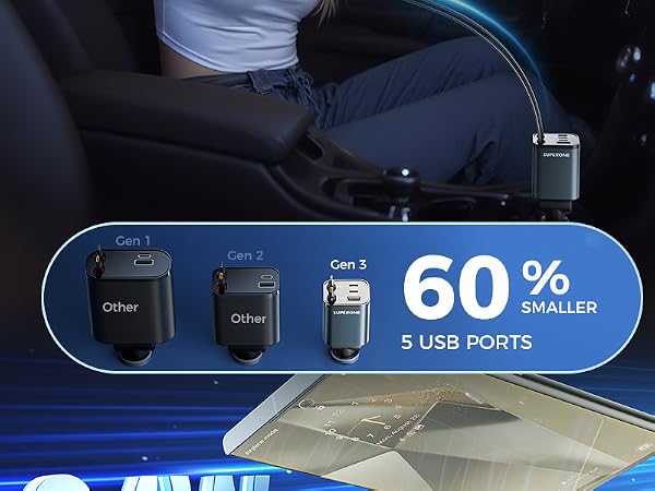 retractable iphone charger for car