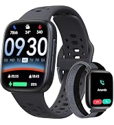 Smart Watches for Men Android iPhone (2 Bands), [1.85" AMOLED Screen] Smartwatch Fitness Tracker ...