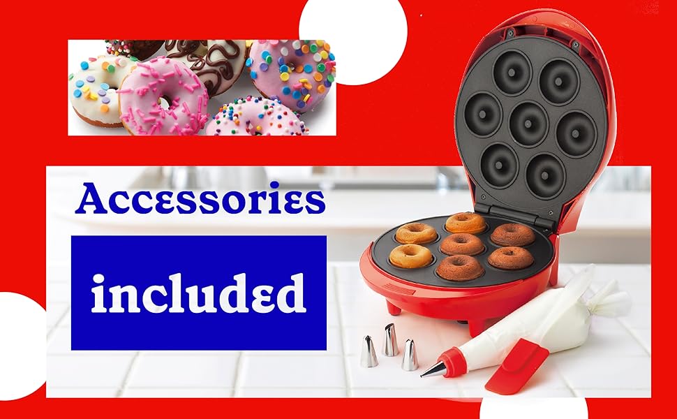 appliances red doughnut factory mini waffles mini pancake tasty cookware mini waffle maker pancake