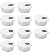 EASYEAH 10 Pcs Desk Grommet 2" / 50 mm, Desk Cord Hole Cover, Cable Grommet ABS Plastic, Desk Hol...