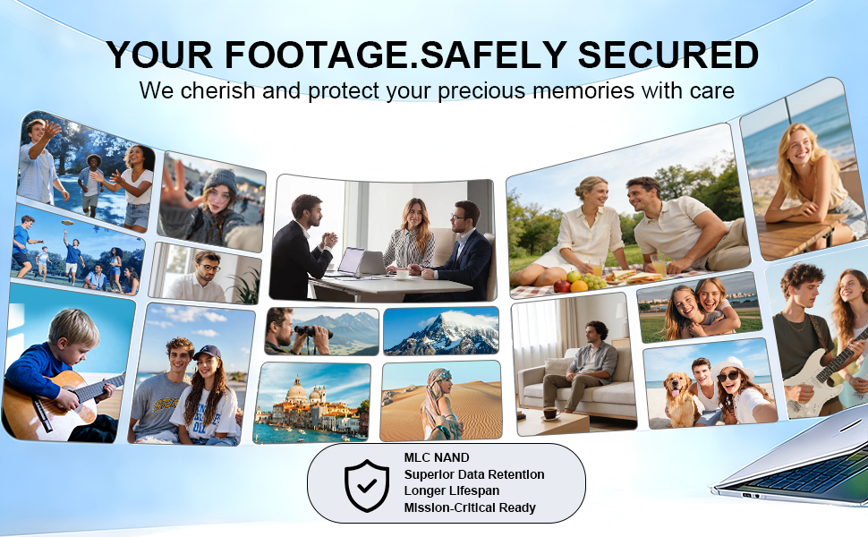 CFast card, superior data retention and longer lifespan for mission-critical footage storage.