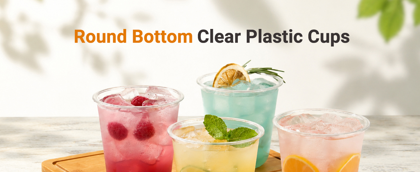 round bottom plastic cups