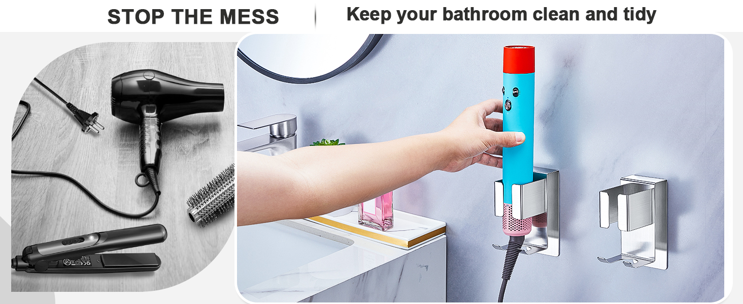 Hair Dryer Holder Wall Mount