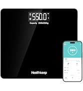 550lbs/250kg Scale for Body Weight Bathroom: Digital Scales Accurate with BMI Via Smart APP, Capa...