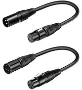 SiYear XLR Male 3 Pin to XLR Female 5 Pin &amp; Female 3 Pin to Male 5 Pin Audio Cable, for Microphon...