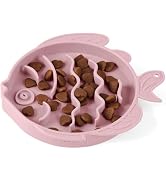Coomazy 2-in-1 Silicone Slow Feeder Cat Bowl and Lick Mat, Interactive Puzzle Toy for Cats, Preve...