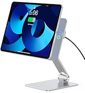 YCNEW Magnetic Wireless Charging Stand for iPad, Dual-Adjustment Aluminum Alloy Holder for Office...