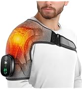 Cordless Shoulder Heating Pad, Portable Shoulder Brace Heated Shoulder Wrap, Shoulder Massager fo...