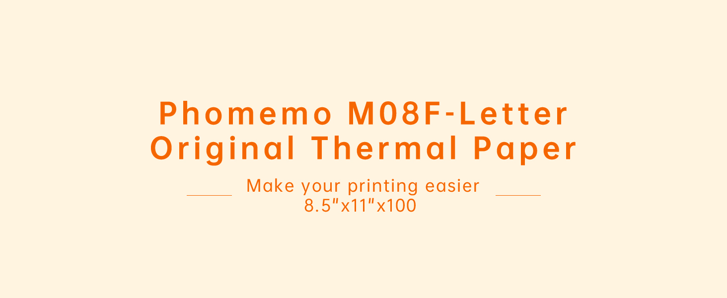 Phomemo M08F Letter Thermal Paper