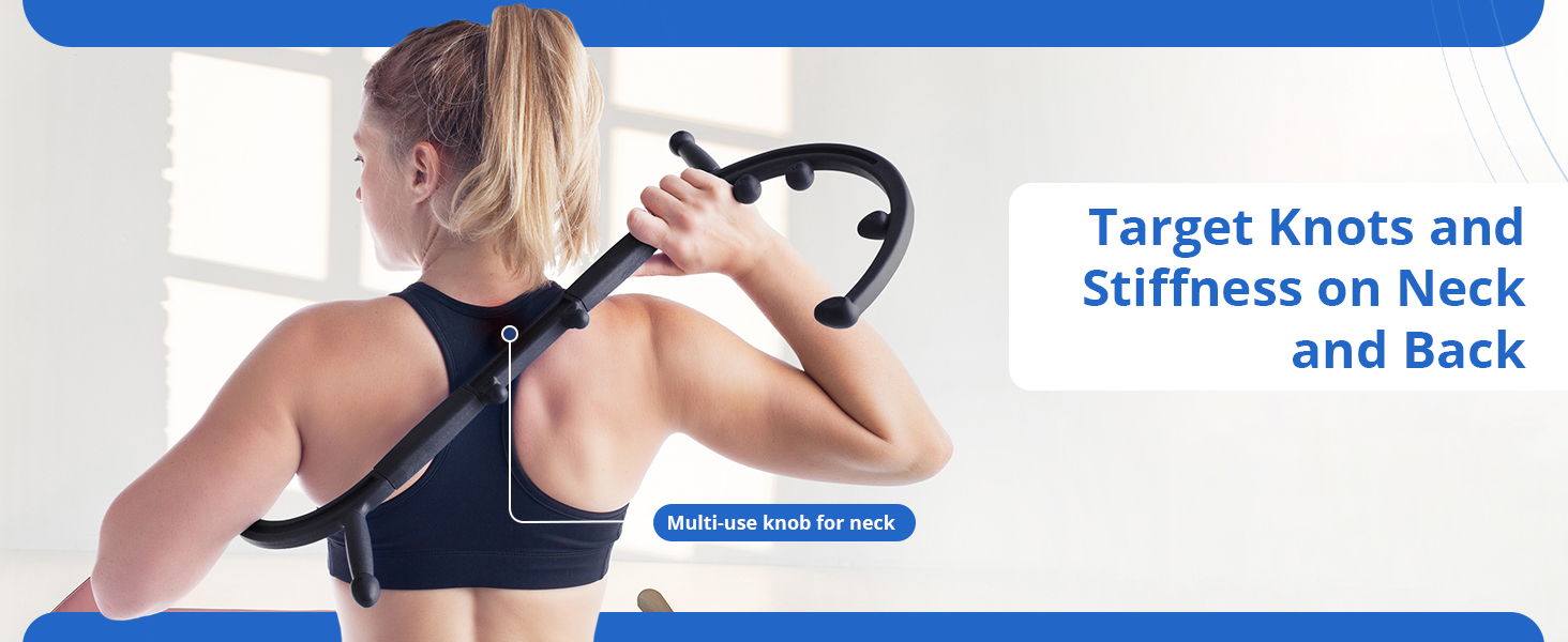back knot remover, muscle knot release tool, back cane massage tool, trigger point tool, back hook