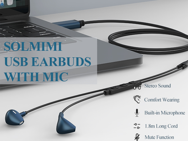 usb headphones usb headset with microphone for pc usb earbuds with microphone for pc