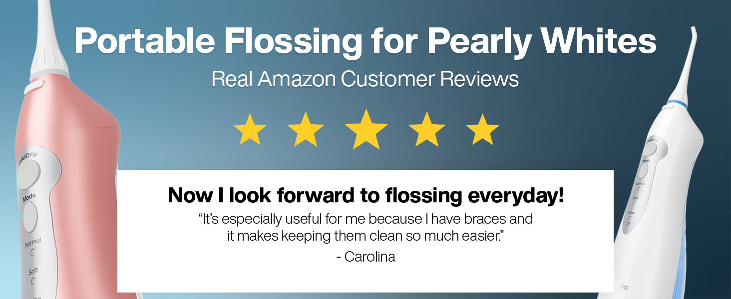 Aquasonic Aqua Flosser - Professional Rechargeable Water Flosser with 4 Tips - Oral Irrigator 