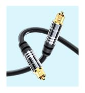 BlueRigger Digital Optical Audio Toslink Cable (6FT, Fiber Optic, Aluminum Shell, 24K Gold-Plated...