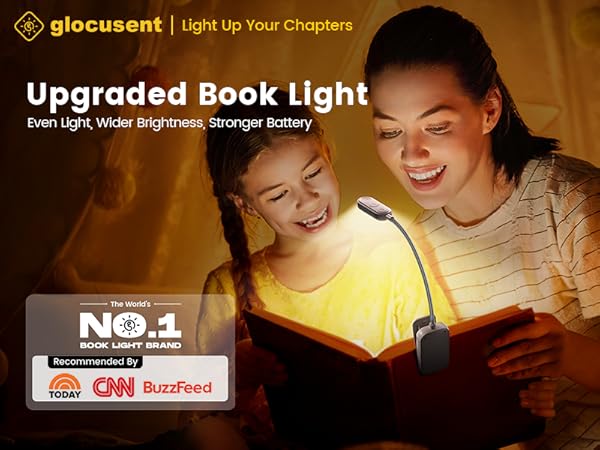 Glocusent Upgraded book light