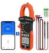 LYCEBELL 6000 Counts Clamp Meter &amp; Bluetooth, Digital AC DC Voltage Current Amp Ohm Meter TRMS NC...
