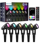 ANGELHALO Smart Landscape Spotlights, Low Voltage IP65 Waterproof Outdoor Spotlights Compatible w...