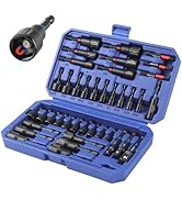 WORKPRO 39-Piece Magnetic Nut Driver Set, Impact Drill Driver Bit 1/4" Hex Shank, SAE &amp; Metric Cr...