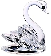 H&amp;D HYALINE &amp; DORA Sparkle Crystal Swan Figurine Collection Paperweight Table Centerpiece Ornament