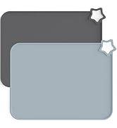 Moonkie Silicone Placemats for Baby &amp; Kid, Stain Resistant Non-Slip Toddler Food Mats Eating Tabl...