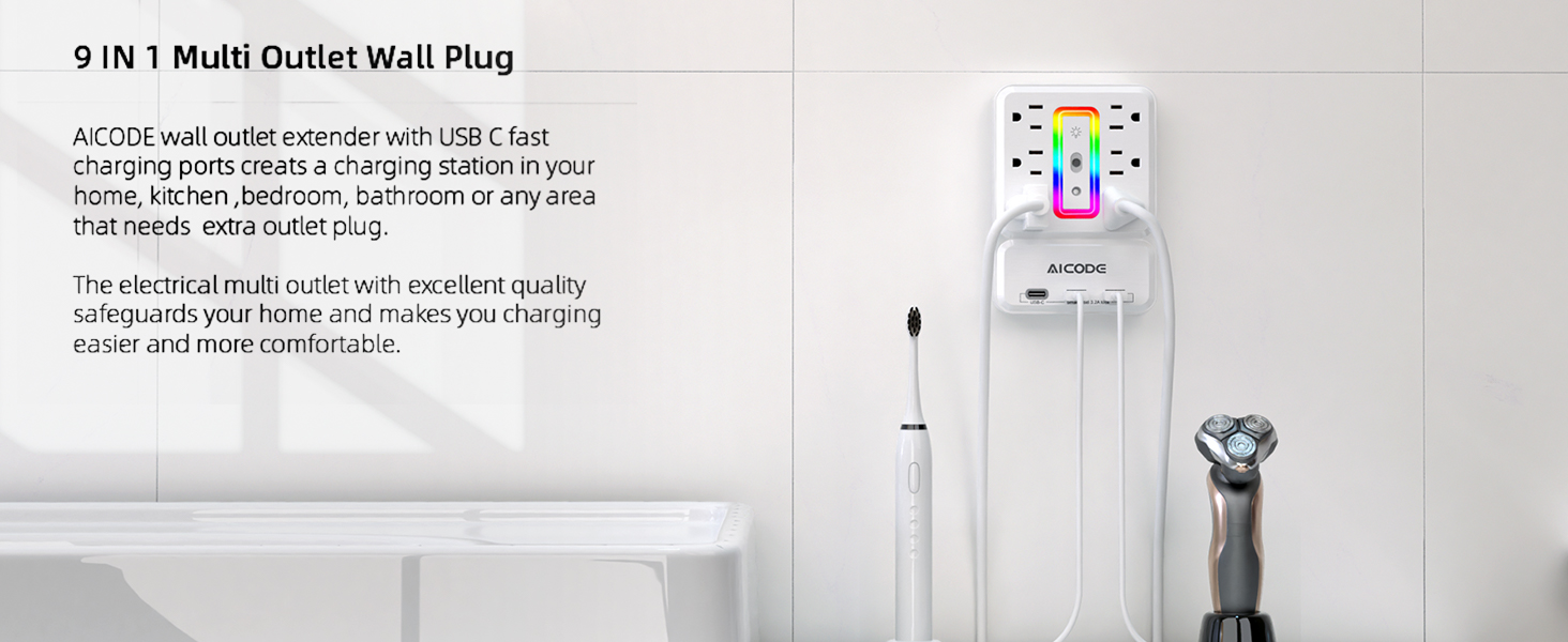 multi outlet wall plug