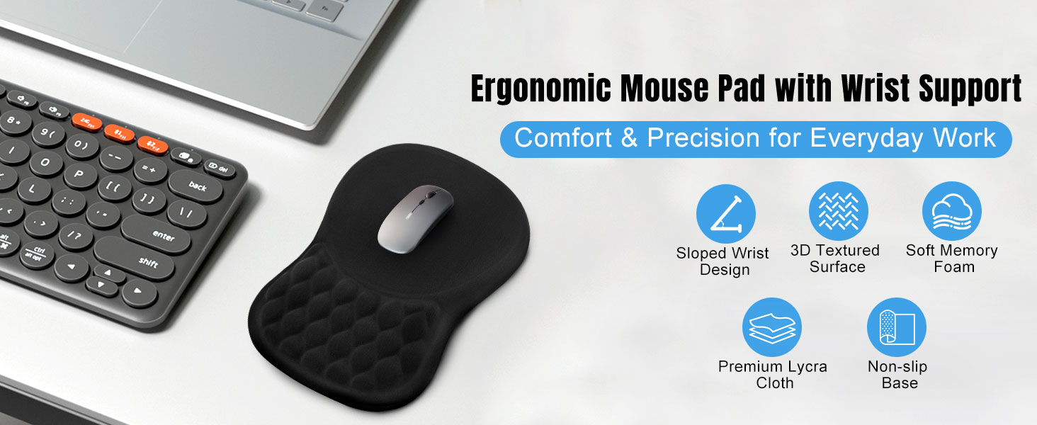 mouse pad with wrist rest