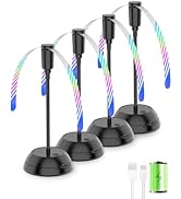 Edvision 4PCS Food Fan for Table, 2000mAh Rechargeable Portable Tabletop Fans with Holographic Bl...