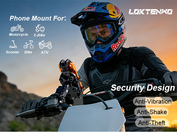 Anti-Theft motorcycle phone mount