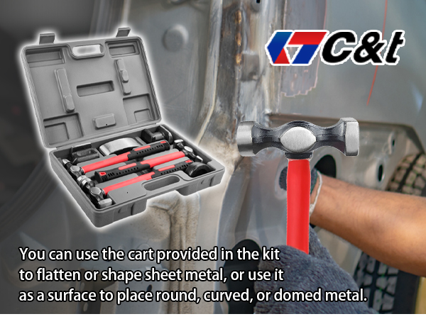 Auto Body Repair Tool Hammer Dolly Set 7 Piece