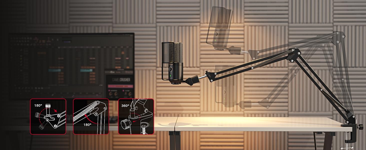 foldable arm stand for recording